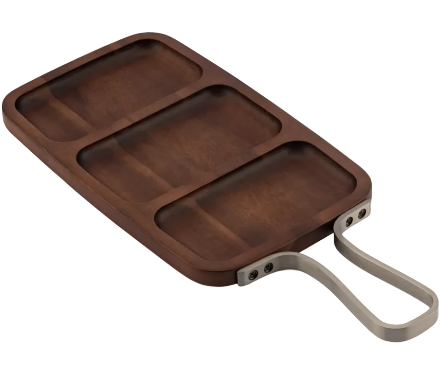 Browne - Serving Board Sectioned with handle Acacia, 12