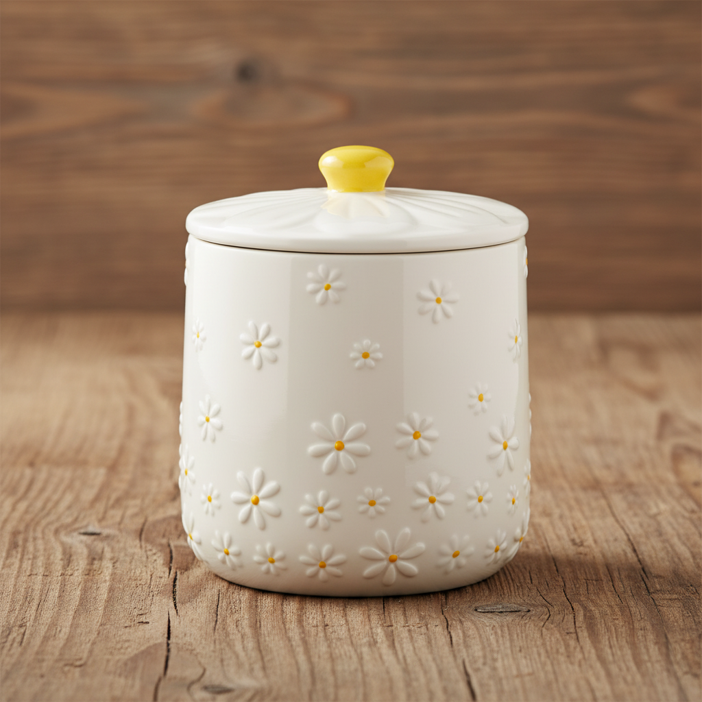 Price & Kensington - Daisy Storage Jar, 900 ml, Stoneware, 0219164DS
