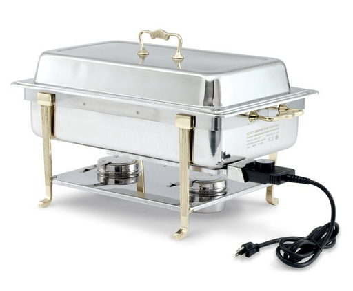 Vollrath - Electric Chafer, 9 QT, 120V, w/ Classic Brass Trim, 46045 - 1/1EA