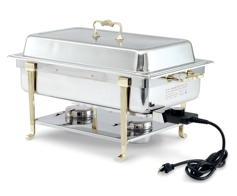 Vollrath - Electric Chafer, 9 QT, 120V, w/ Classic Brass Trim, 46045 - 1/1EA