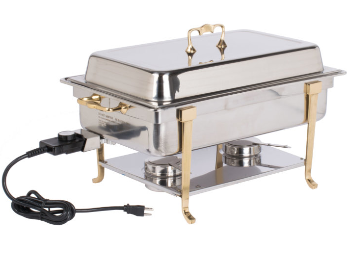 Vollrath - Electric Chafer, 9 QT, 120V, w/ Classic Brass Trim, 46045 - 1/1EA