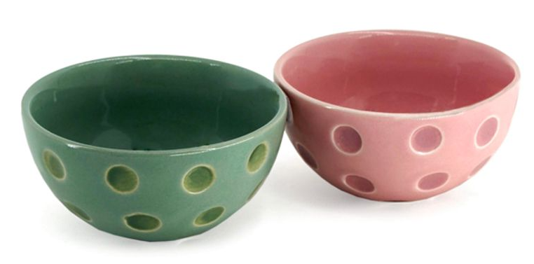 BIA - Pickleball Serving Bowls, Pink & Green, 488003GAS - (Set of 2)