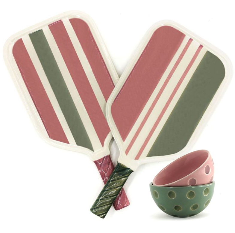 BIA - Pickleball Serving Bowls, Pink & Green, 488003GAS - (Set of 2)