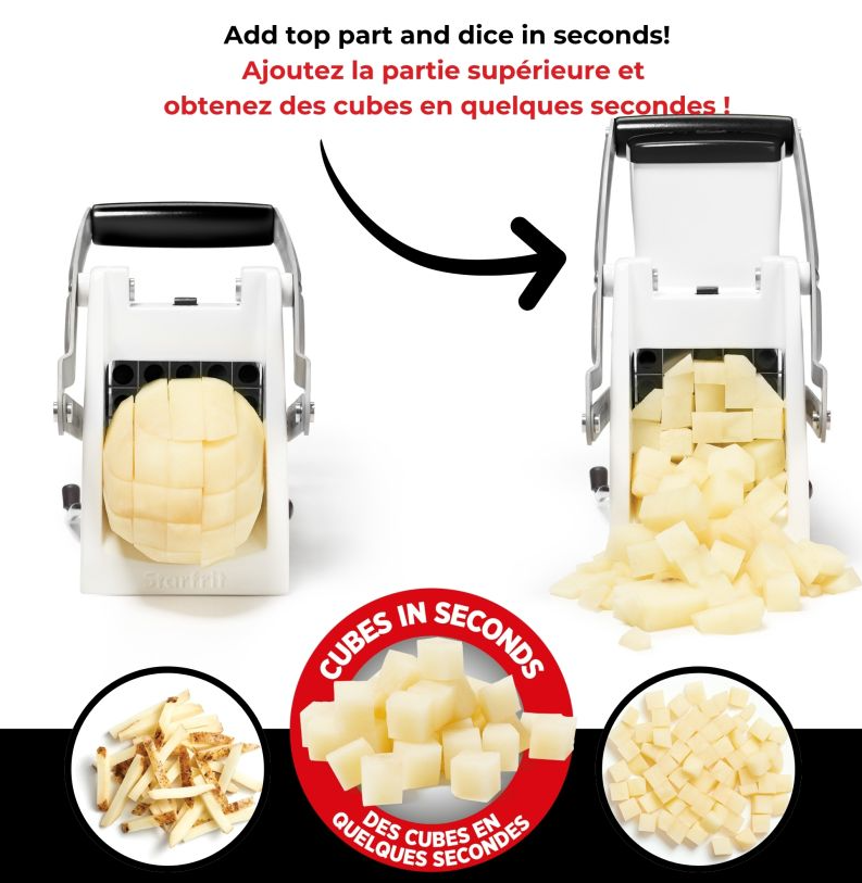 Starfrit - PRO Fry Cutter & Cuber, 0929190020001