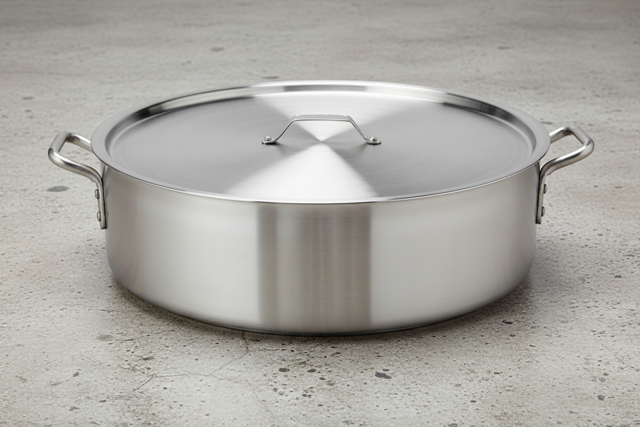 Browne® 15 Qt Aluminum Brazier 5814415 on white background