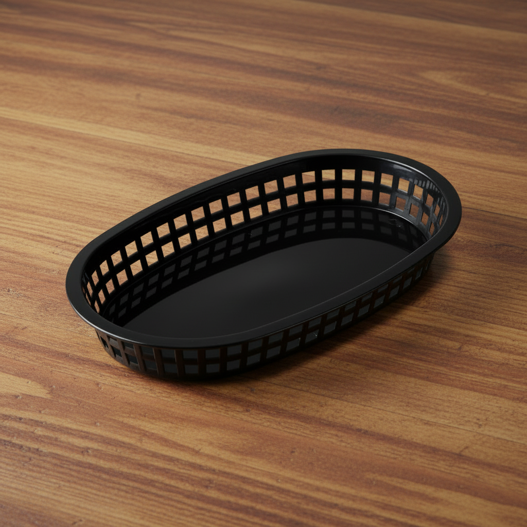 Oval Basket, Black, C1076BLK - (Case of 12)*