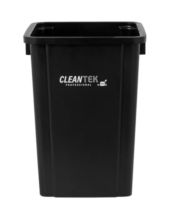 Clean Tek - Garbage Can, 19 Gal, Square, Black, RWT2017B