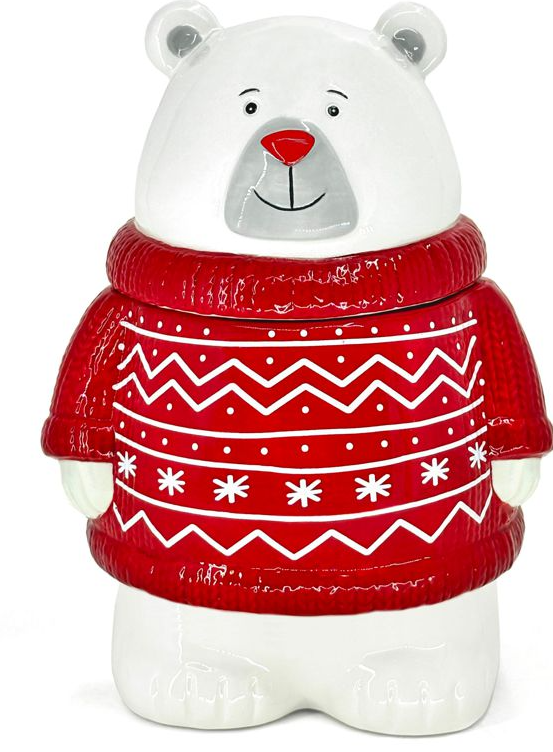 BIA - Polar Bear Sweater Cookie Jar, 481810 RD