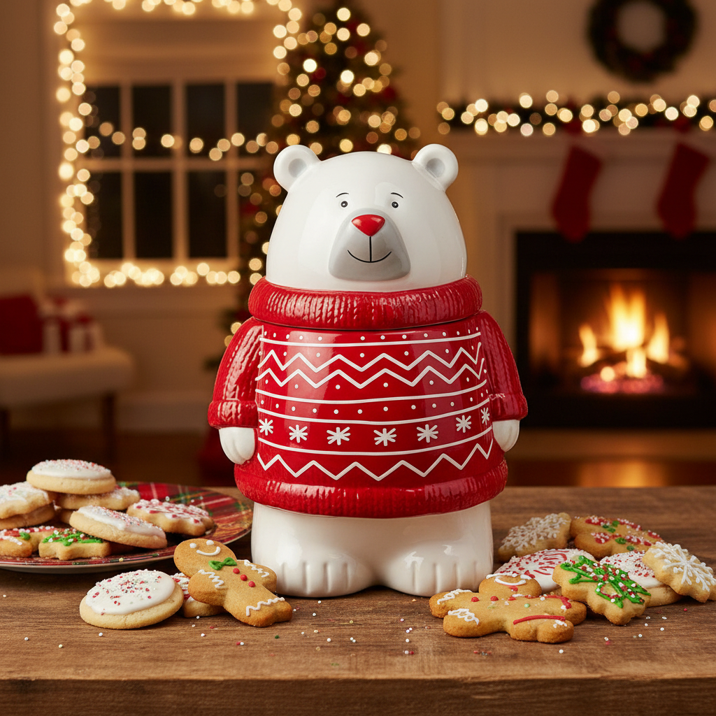 BIA - Polar Bear Sweater Cookie Jar, 481810 RD