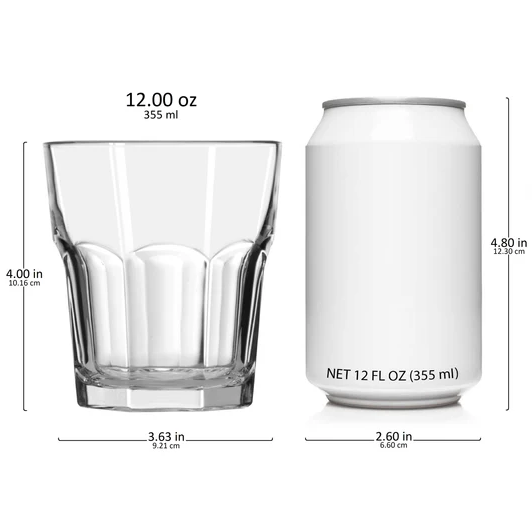 Libbey - Freeware Gibraltar Double Rocks Glasses, 12 oz, 15243 - (Case of 36)