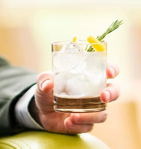 Libbey Modernist Rocks Glass Old Fashion Empty on white background