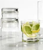 Libbey 12oz Newton Stackable Rocks Glass empty by itself on a white background
