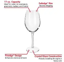 Libbey - Briossa Wine Glass, 17 oz, 7553SR - (Case of 6)
