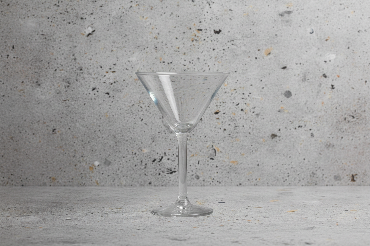 Libbey Martini Glass empty on white background