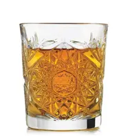 Libbey Hobstar Double Old Fashion Glass 12oz empty on white background