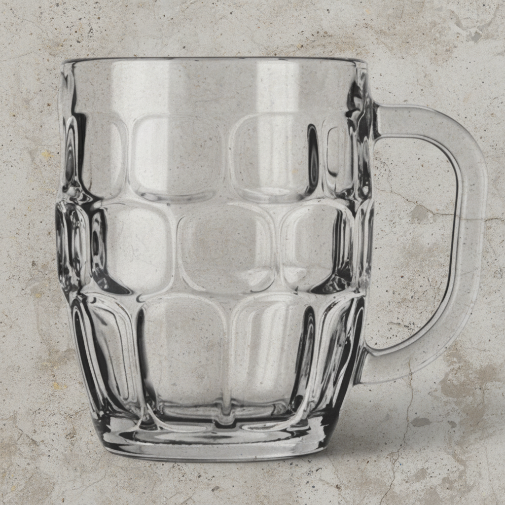 Libbey Dimpled Glass Mug 19.25 oz on white background