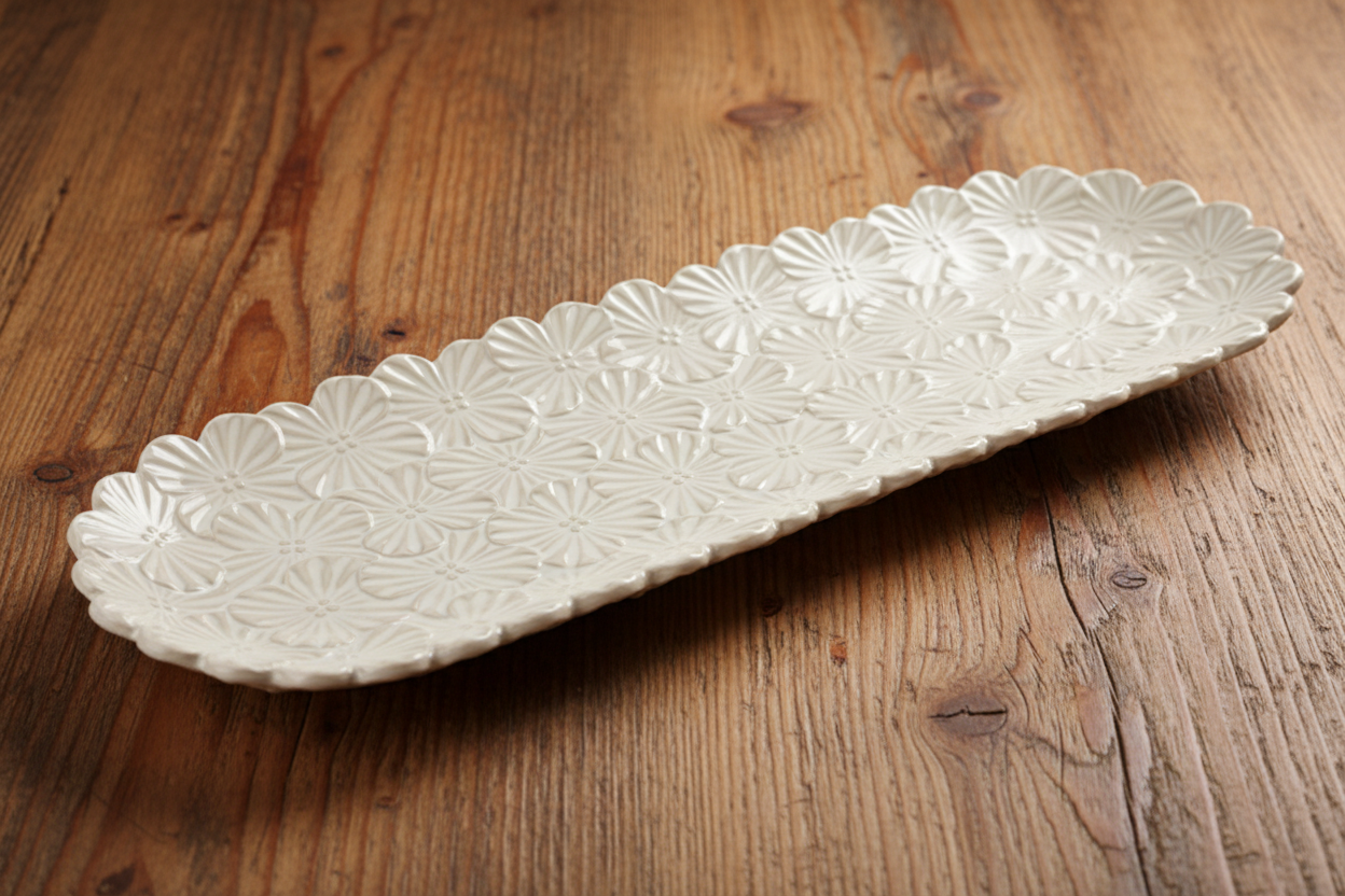 BIA - Textured Oblong Serving Platter, 12.5