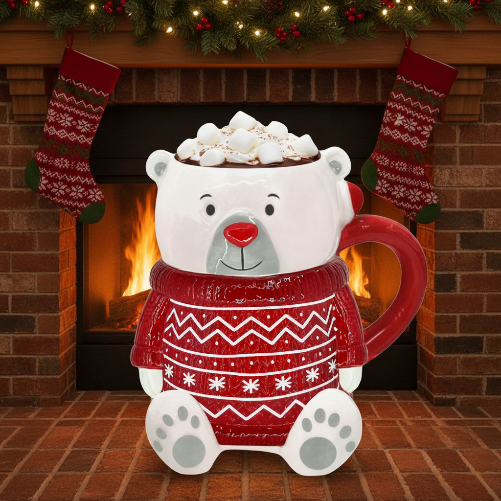 BIA - Polar Bear Sweater Mug, 354 ml, Red, 483007 RD