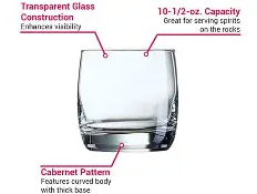 Arc - Cabernet Rocks Glass, 10.5 oz, 10007 - (Case of 36)