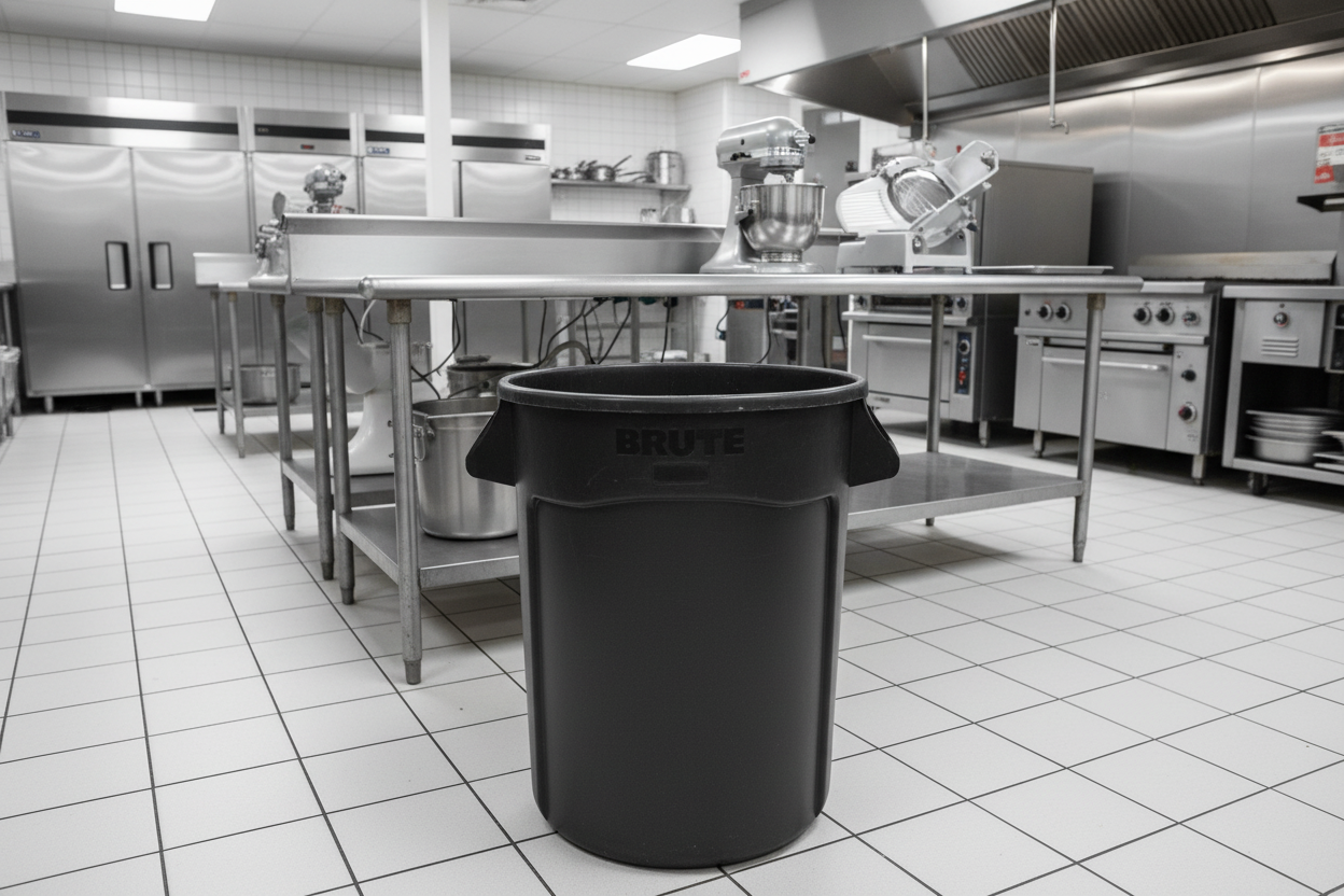 Brute - Garbage Container, 32 Gal, Black, 1867531 - 1/1EA*