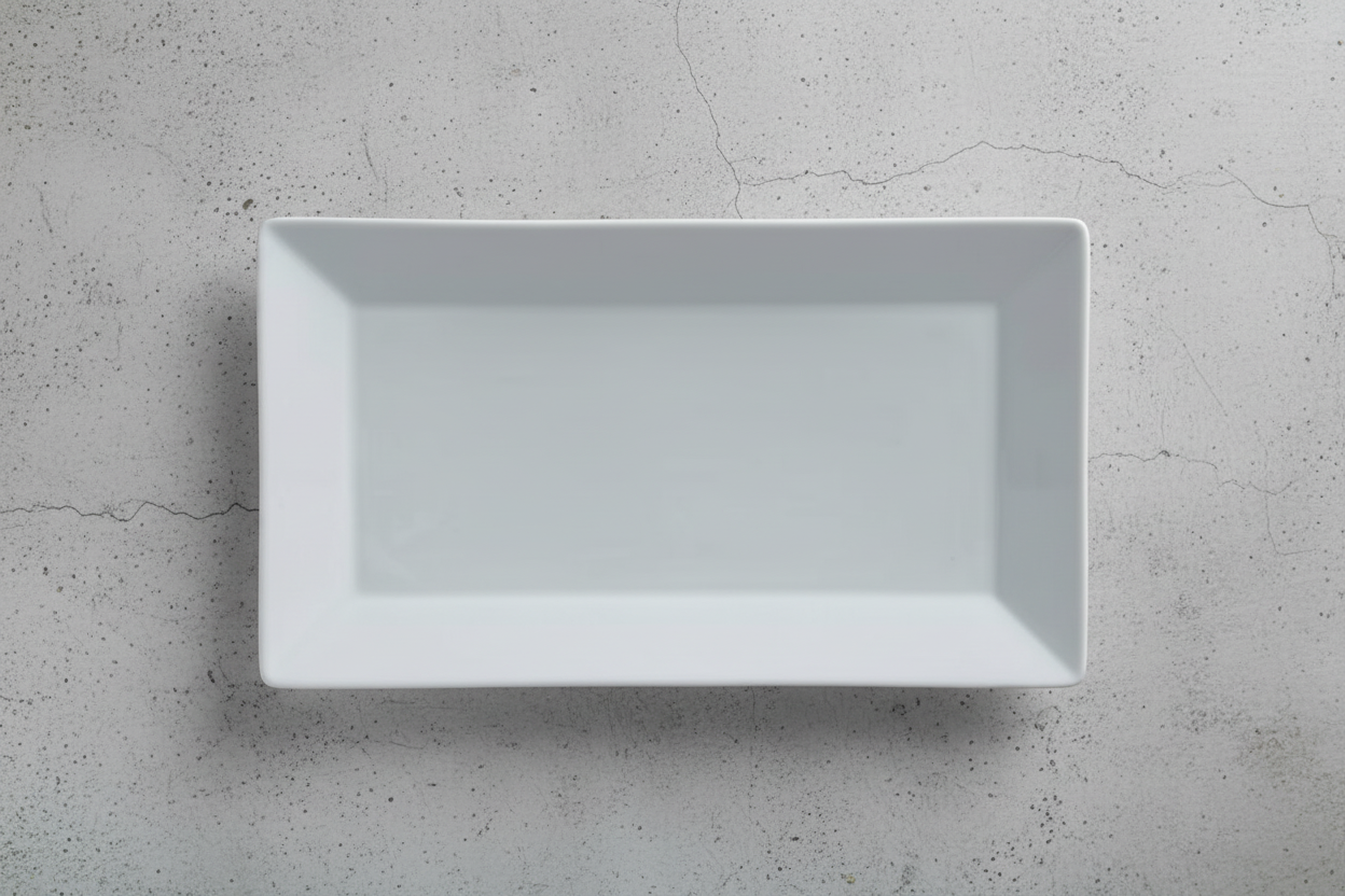 Steelite - Varick Pub Rectangle Tray, White, 6900E523 - (Case of 12)