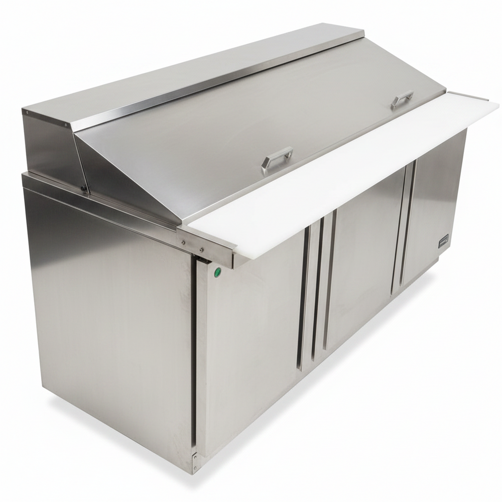 Fagor - Prep Table 72" Mega Top Refrigerated Salad/Sandwich 3 Door 115V FMT-72-30-N - 1/1EA*