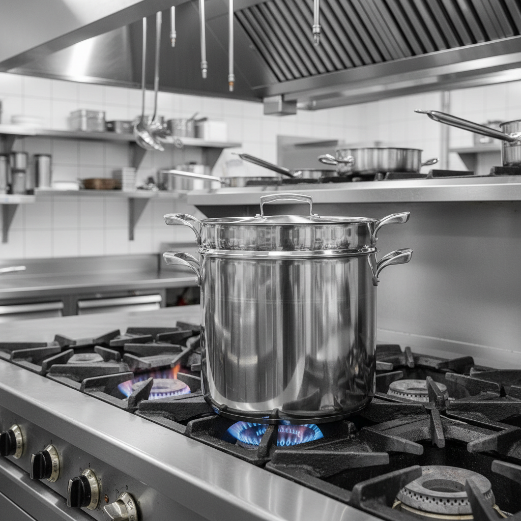 Thermalloy 9 Qt Stainless Steel Double Broiler 5724068