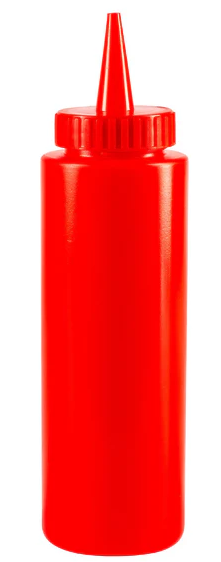 Browne 12 oz Red Squeeze Bottle 2101