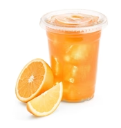 Globe 12 oz - 20 oz PET Dome / Flat Lids with Hole for Clear PET Cold Cups
