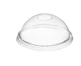 Globe 12 oz - 20 oz PET Dome / Flat Lids with Hole for Clear PET Cold Cups