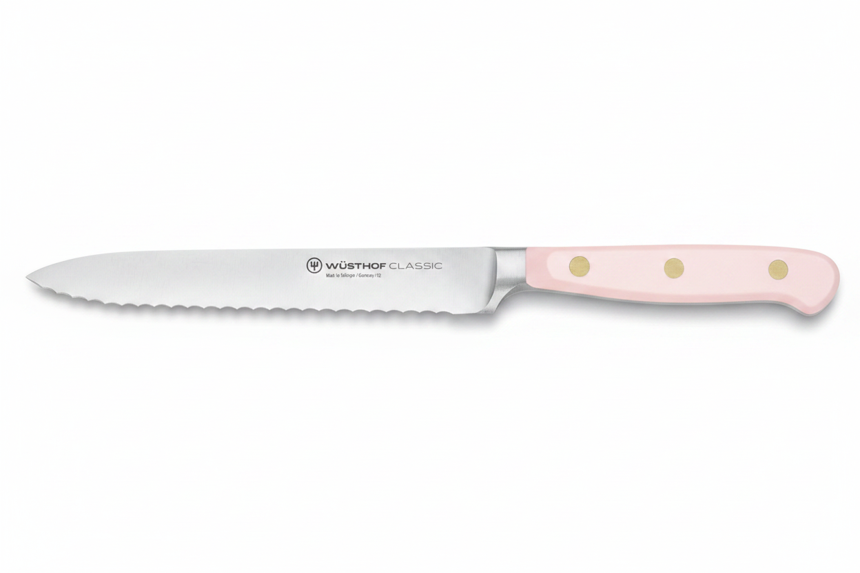 Wusthof 5" Classic Pink Himalayan Salt Serrated Utility Knife 1061708414