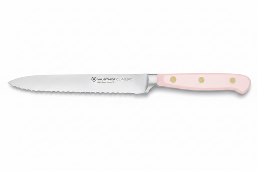 Wusthof 5" Classic Pink Himalayan Salt Serrated Utility Knife 1061708414
