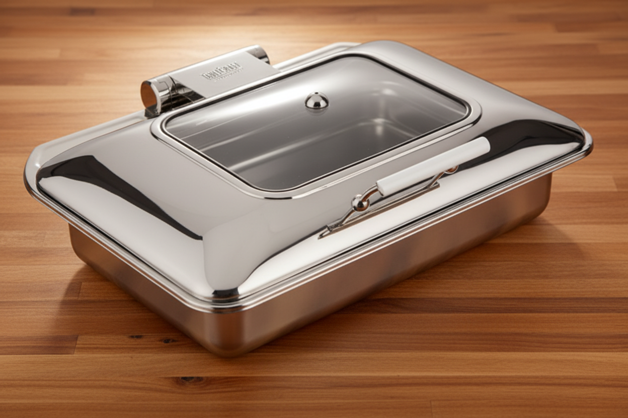 Tablecraft 9 Qt Quick View Stainless Steel Induction Chafer CW40161