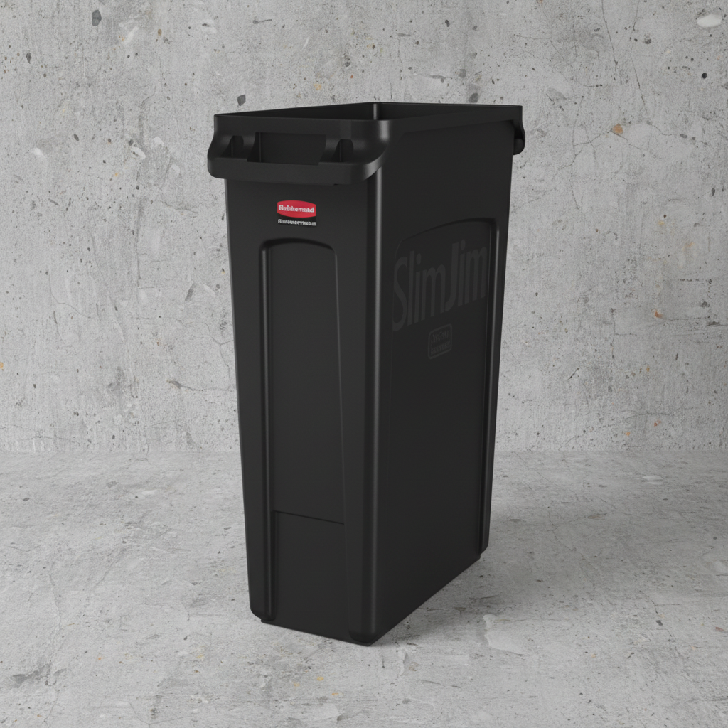 Rubbermaid Vented Black Slim Jim FG354060BLA