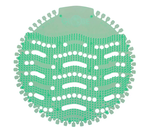 Globe Commercial Anti-Splash Green Apple Urinal Screen 3250G - (Case of 10)
