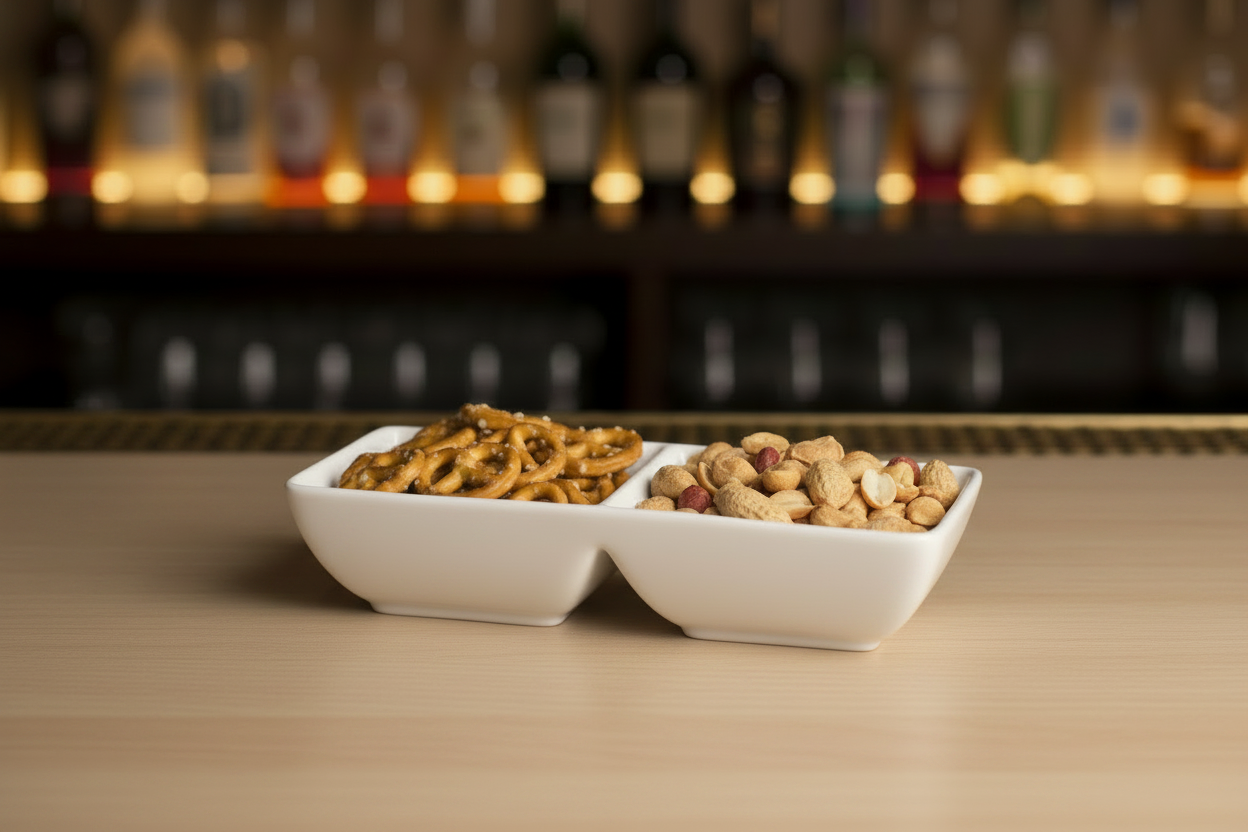 Steelite 4 oz Double Well Rectangle Tray 6900E595