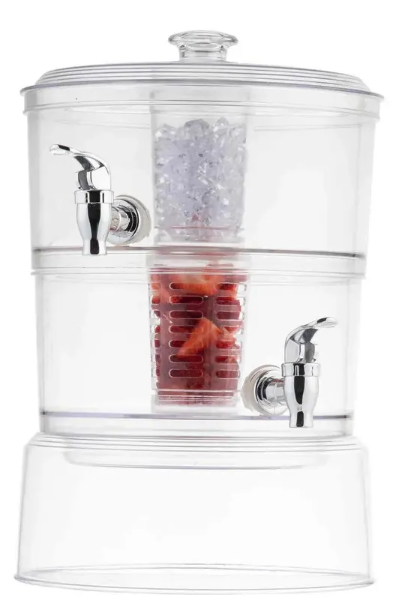 Tablecraft 2 Gallon Double Tiered Beverage Dispenser 10961