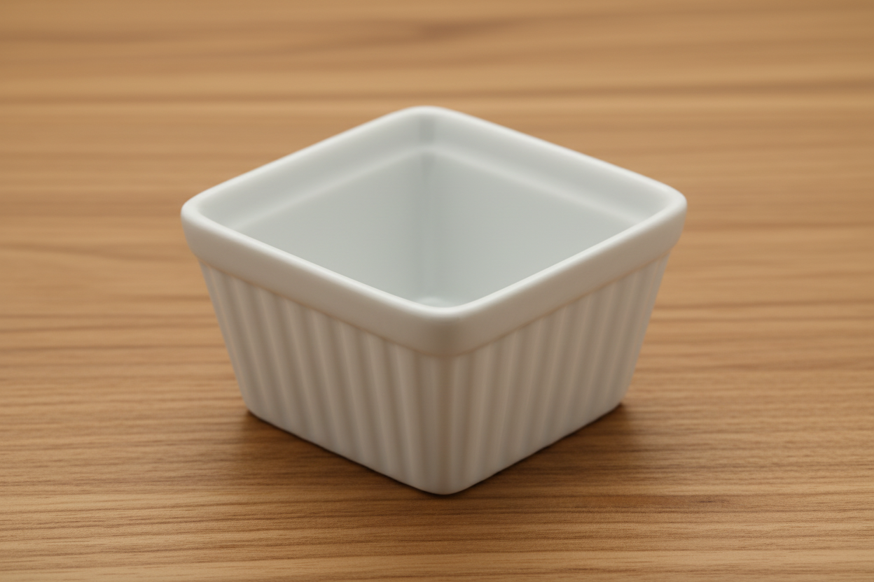 BIA Cordon Bleu 4.5 oz Square Ramekin 900242 WH