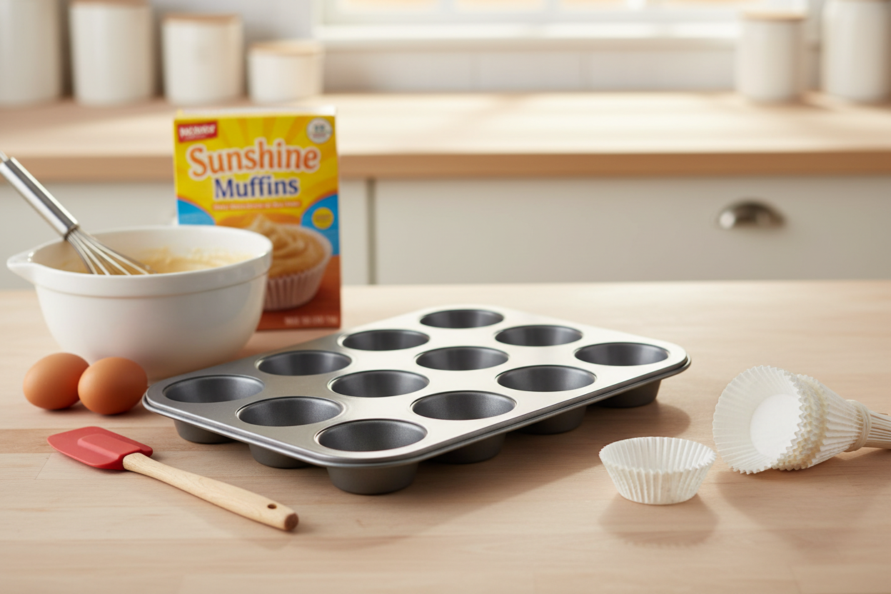 Meyer BakeMaster NonStick 12 Cup Muffin Pan 48336 on white background