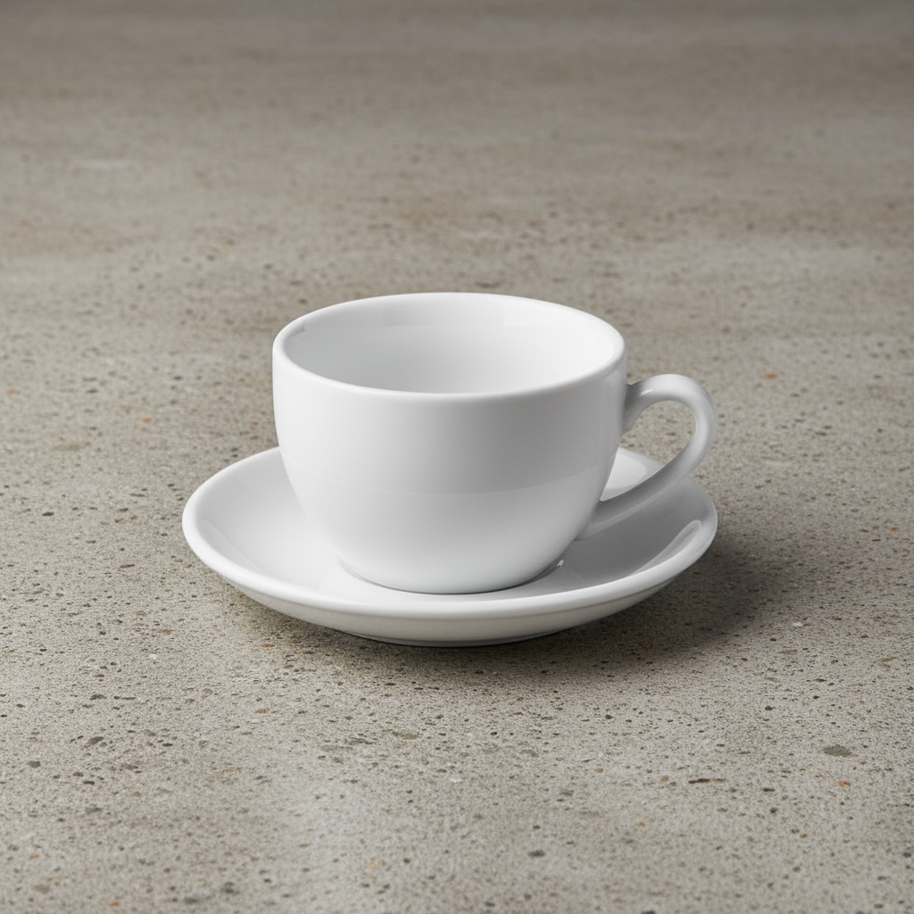 Danesco 12 oz Cappuccino Cup & Saucer 18 WH - (Pack of 2)