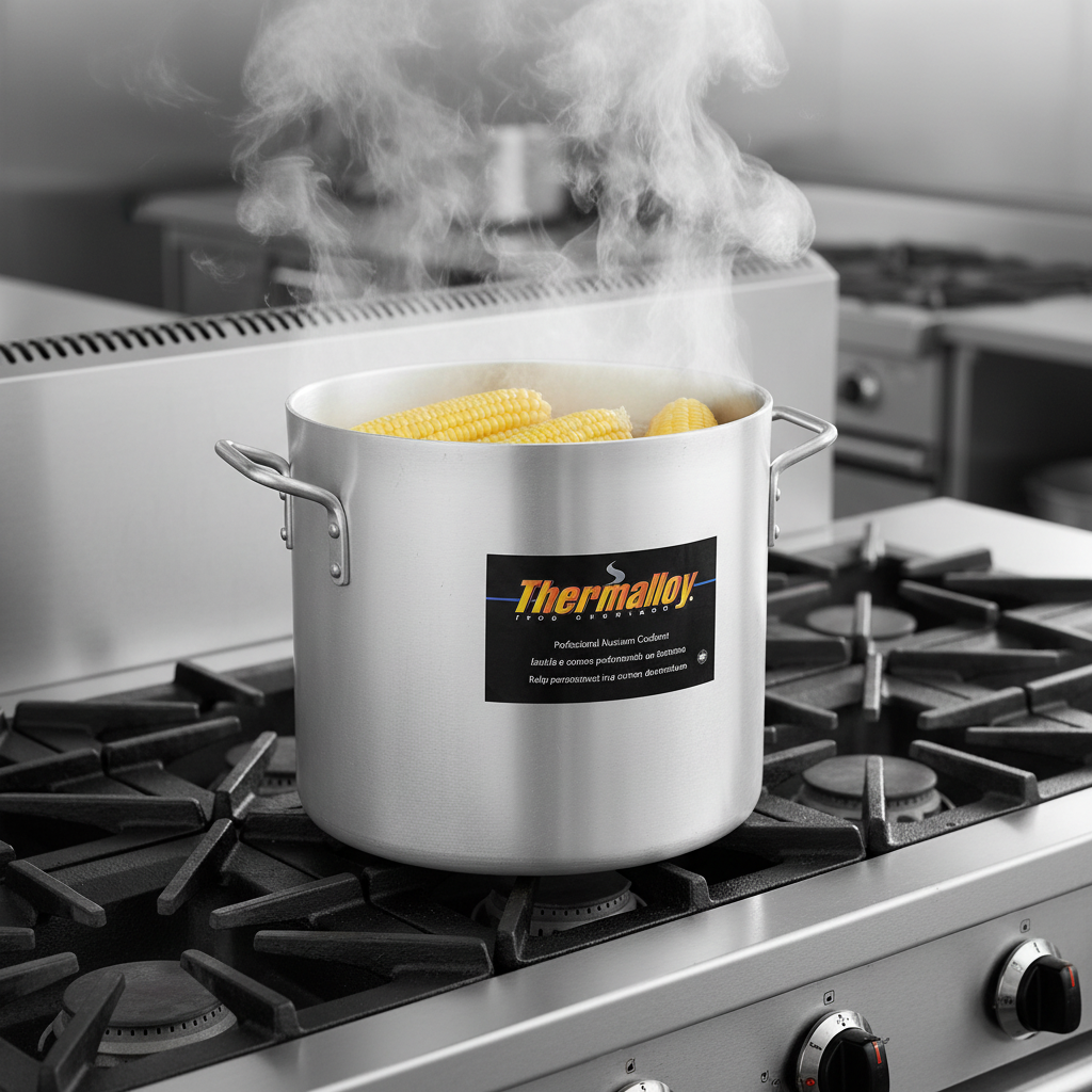 Browne® 16 Qt Aluminum Stock Pot - Heavy Duty 5814116 on white background