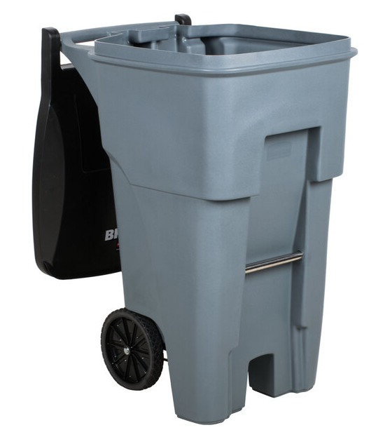 Rubbermaid 65 Gal Brute Gray Rectangular Trash Can with Lid FG9W2100GRAY