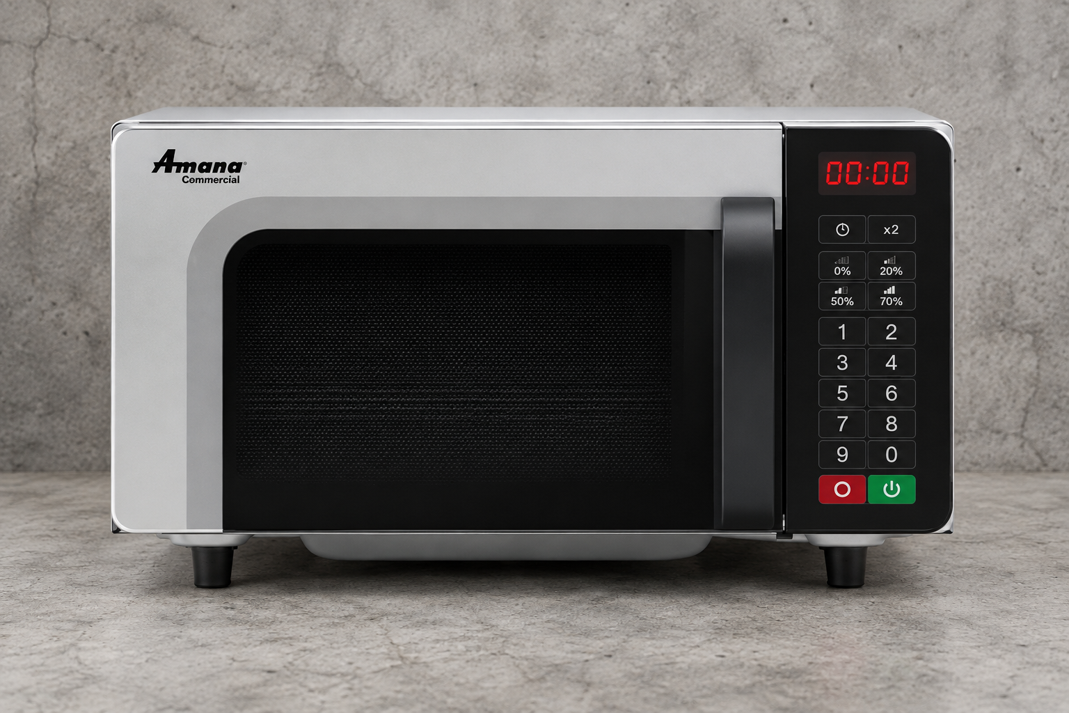 Amana 1000W Commercial Microwave Oven 20 Programmable Menu Items RMS10TSA