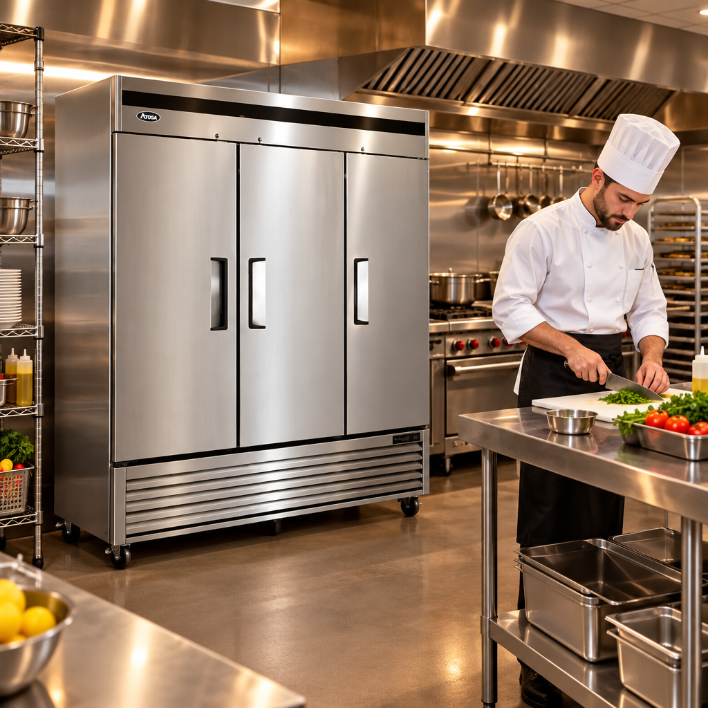 Atosa 3 Door Reach In Refrigerator MBF8508GR
