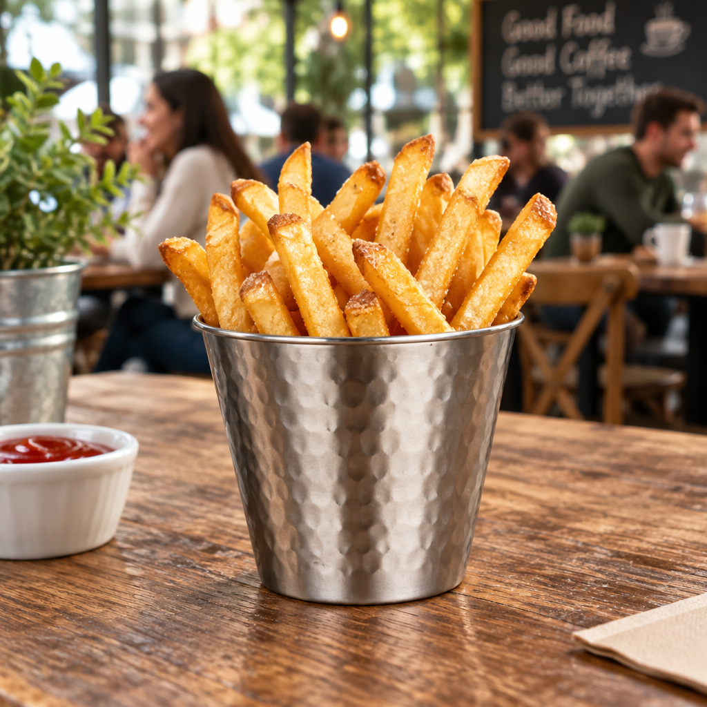 Steelite 12 oz Hammered Fry Cup 7600CV018 - (Case of 48)