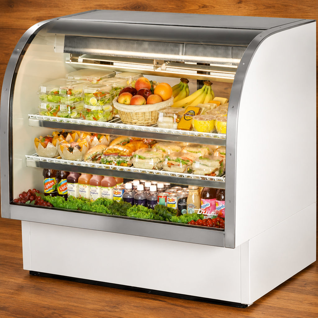 True Curved Glass Refrigerated Deli Display Case TCGG-48-HC-LD