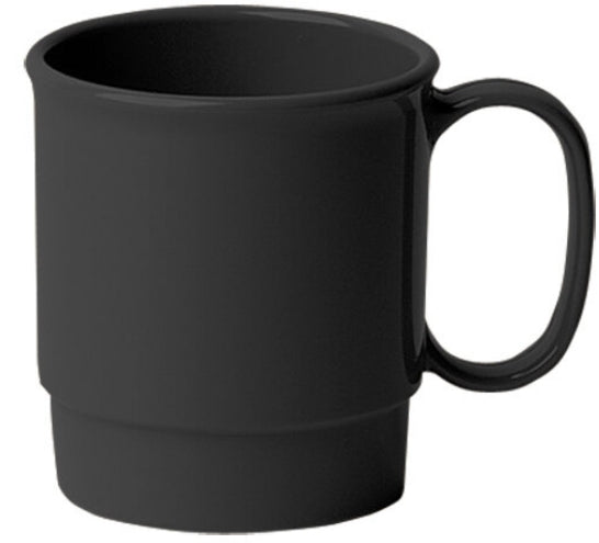 Cambro 7.5 oz Mug 75CW-BLACK 1/1EA