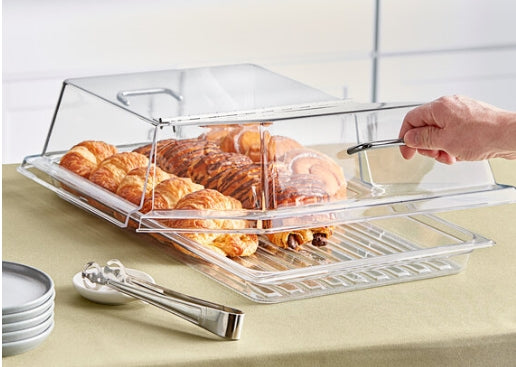 Cambro Rectangular Display Cover with Hinged Lid, 1/1EA, RD1220CWH135