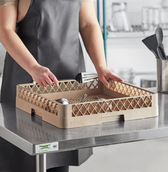 Flatware Rack Cater Rack Traex Full-size Flatware Rack, Beige TR-2 | s.t.o.p. Restaurant Supply