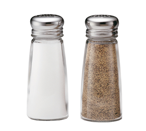 Tablecraft Salt & Pepper Shaker, Round, 3 Oz, 132S&P-2